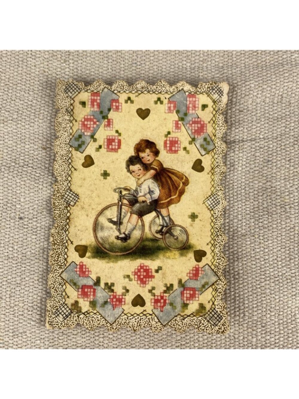 Lot Of 7 Antique Whitney Made Valentine's Day Cards Die Cut Embossed 1920s - Picture 12 of 16